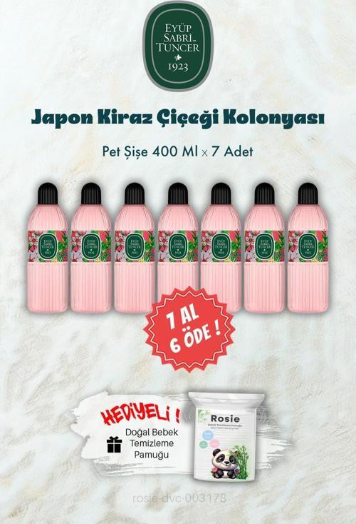400 ML Pet Şişe Japon Kiraz Çiçeği Kolonyası 7 AL 6 ÖDE ve ROSIE Hediye