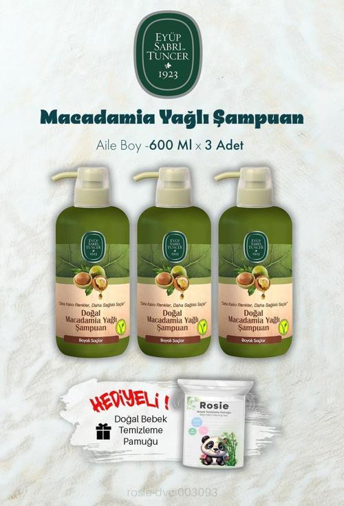 600 ML Macadamia Yağlı Şampuan X 3 ve ROSIE Hediyeli