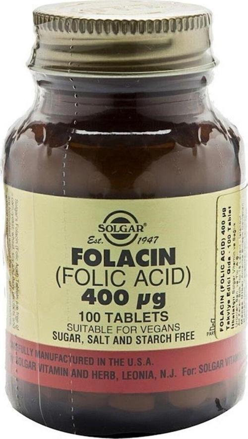Folic Acid (Folacin) 400 Mcg 100 Tablet