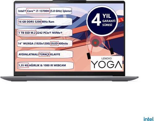 Yoga Slım 6 83E0005YTR 14IRH8 Core™ I7-13700H 16GB 1tb SSD 14" OLED Freedos Taşınabilir Bilgisayar