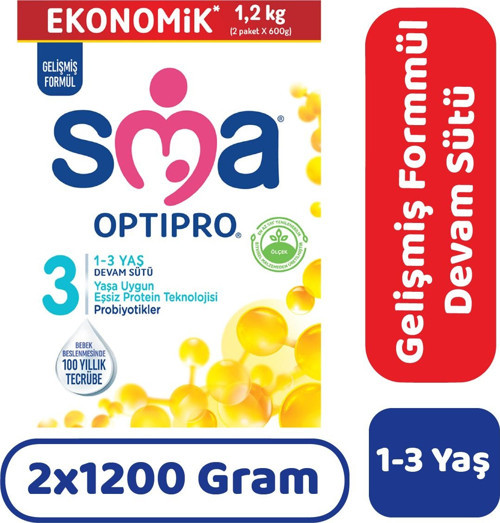 Optipro 3 Devam Sütü 1200 gr 2 Adet