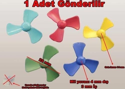 3 Kanatlı Deney Motoru Pervanesi Plastik