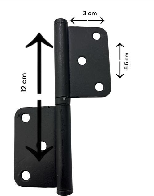 12 cm Siyah Yönsüz Cerman Menteşe