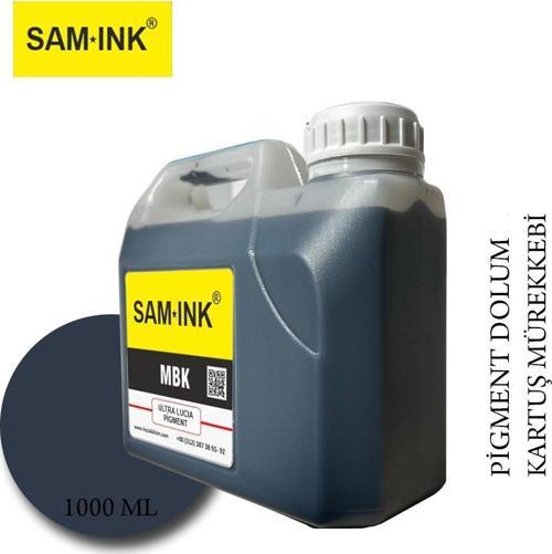® Samink Canon Lucia Pro Serisi Plotter Pigment Kartuş Dolum Mürekkebi PFI-1300 PFI-1700 MBK (Matt Black) -1000ml-