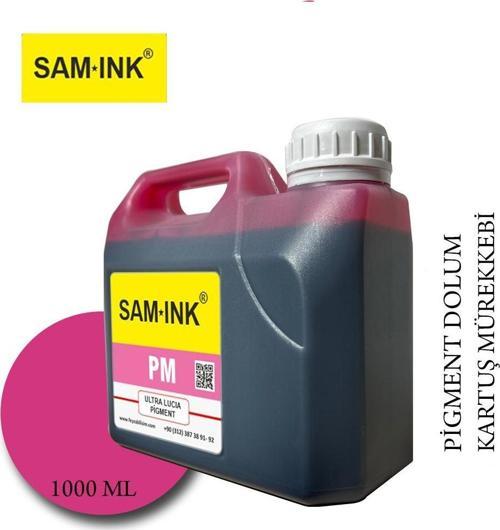 ® Samink Canon Lucia Pro Serisi Plotter Pigment Kartuş Dolum Mürekkebi PFI-1300 PFI-1700 PM (Photo Magenta) -1000ml-