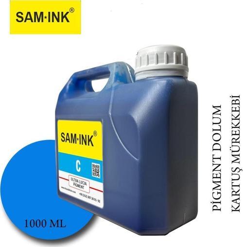 ® Samink Canon Lucia TM-TX Serisi Plotter Pigment Kartuş Dolum Mürekkebi PFI-310 PFI-710 C (Cyan) -1000ml-