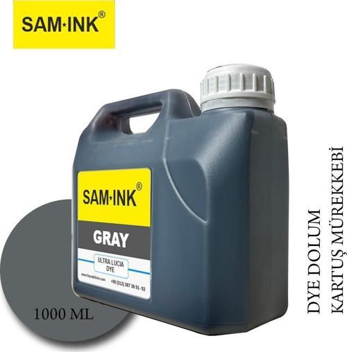 ® Samink Canon Pro Serisi Plotter DYE Kartuş Dolum Mürekkebi PFI-1300 PFI-1700 GY (Gray) -1000ml-
