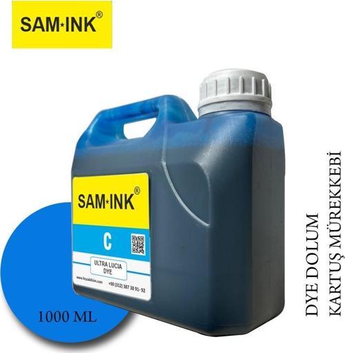 ® Samink Canon TM-TX Serisi Plotter DYE Kartuş Dolum Mürekkebi PFI-310 PFI-710 C (Cyan) -1000ml-
