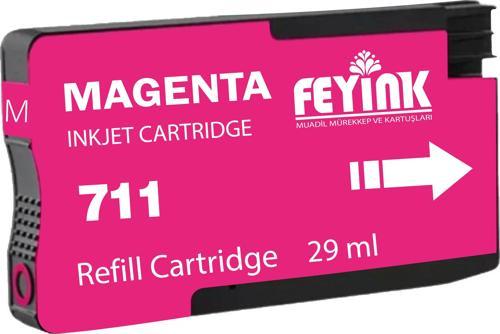 ® HP 711 Magenta (M) Orijinal Mürekkep Dolumlu Feyink Kartuş 300 ml Kırmızı