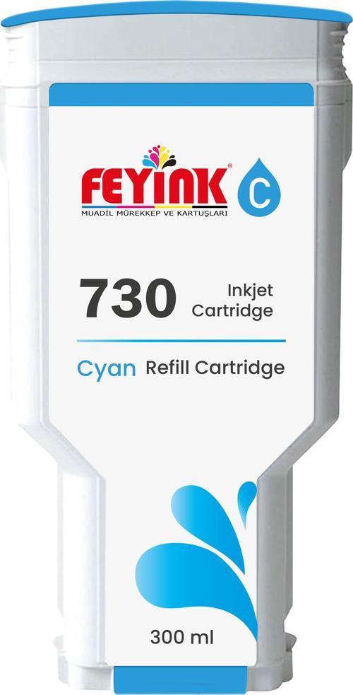 ® HP 730 Cyan (C) Orijinal Mürekkep Dolumlu Feyink Kartuş 300 ml Mavi