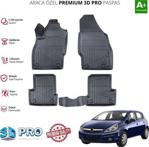 CORSA D ARACA ÖZEL 3D PASPAS 2006 2007 2008 2009 2010 2011 2012 2013 2014