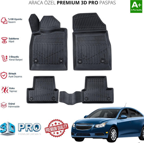 CRUZE ARACA ÖZEL 3D PASPAS 2008 2009 2010 2011 2012 2013 2014 2015 2016 2017 2018 2019