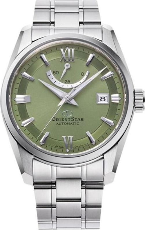 RE-AU0107E00B Kurmalı Otomatik Çelik Gri Yeşil Kadran 10 ATM 39 mm Erkek Kol Saati
