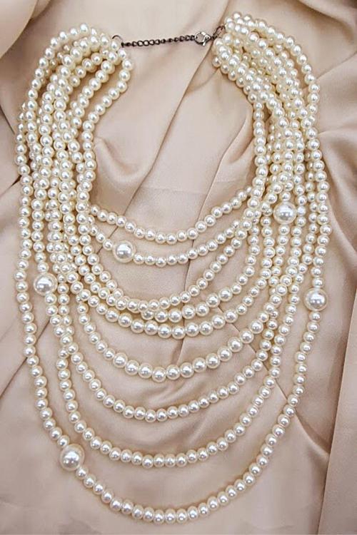 9 SIRA ÇOKLU İNCİ KOLYE