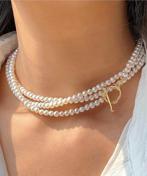 ELEGANT FARKLI KULLANIMLI İNCİ KOLYE
