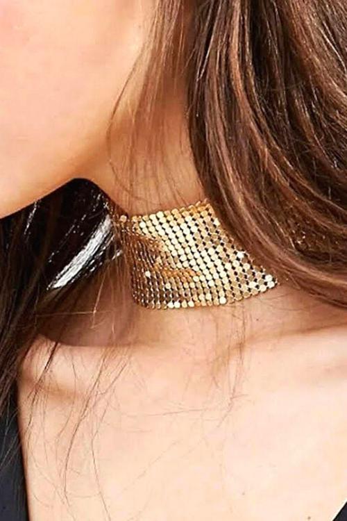 TASMA MODEL ZIRH METAL KOLYE GOLD