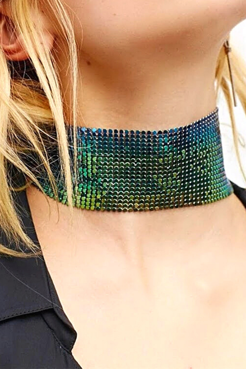 TASMA MODEL ZIRH METAL KOLYE MULTİCOLOR