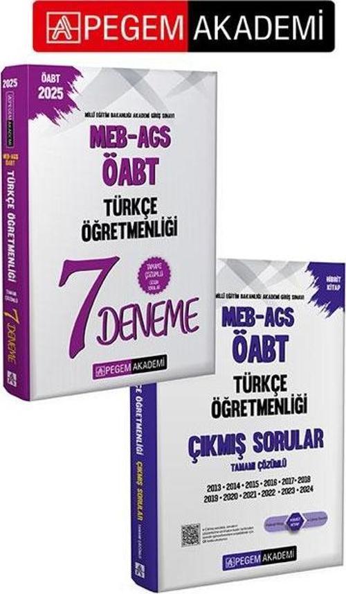 PEGEM AKADEMİ 2025 MEB-AGS-ÖABT Türkçe Öğretmenliği Çıkmış Sorular + 2025 MEB-AGS-ÖABT Türkçe Öğretm