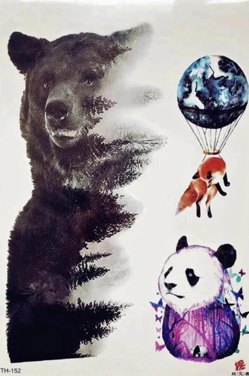 AYI PANDA TİLKİ GEÇİCİ DÖVME TATTOO