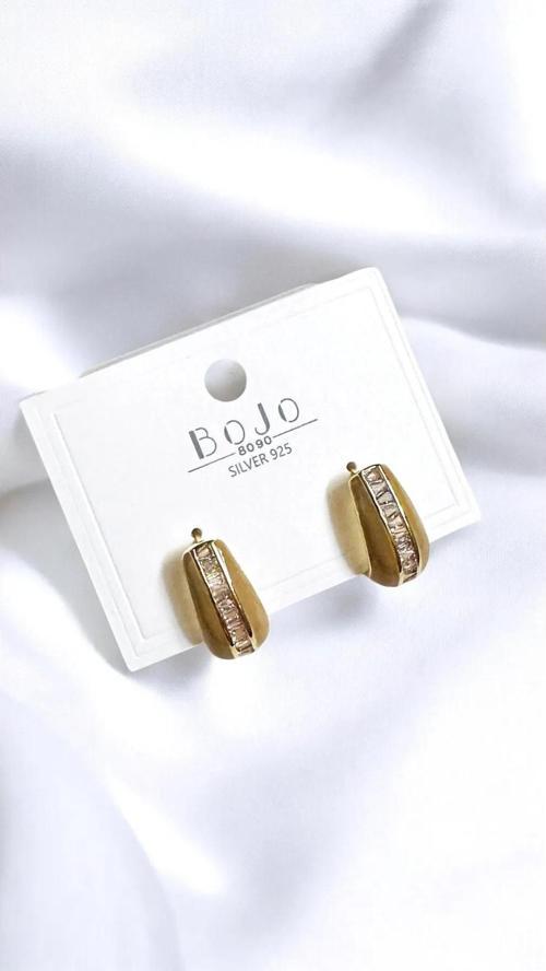 BAGET TAŞLI DAMLA KÜPE 1,5 Cm.