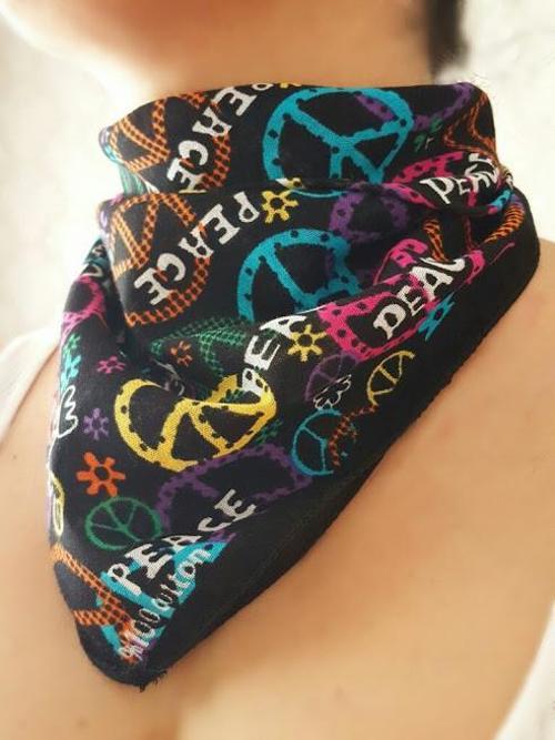 PEACE BARIŞ DESENLİ BANDANA