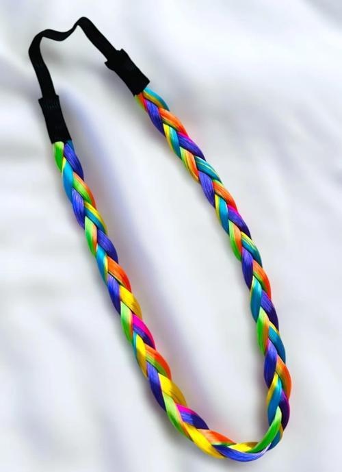 RAİNBOW ÖRGÜ LASTİKLİ SAÇ BANDI