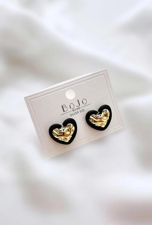 BOJO MİNİMAL KALP  KÜPE 1,5 Cm.