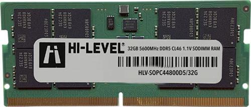 Hı-Level 32GB 5600MHZ Ddr5 CL46 1.1V Sodımm Ram HLV-SOPC44800D5/32G