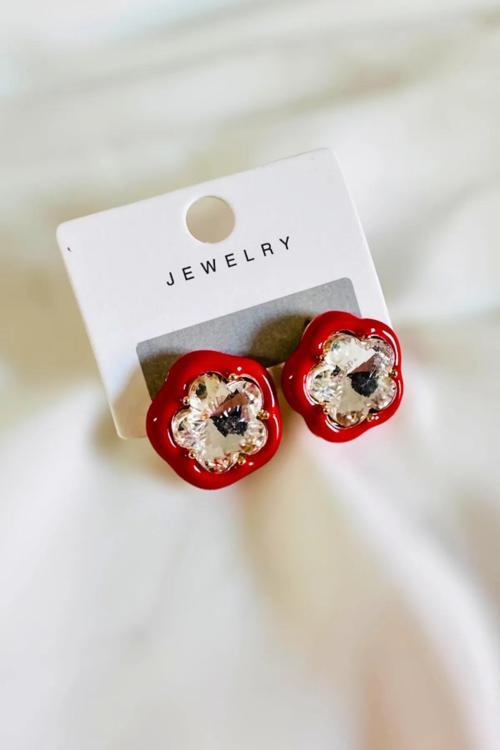 TAŞLI ÇİÇEK KÜPE