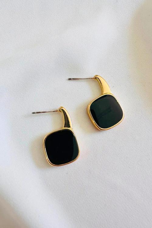 MİNELİ MİNİMAL YAN KARE KÜPE