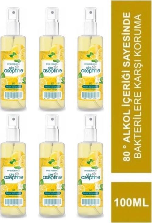 6 Adet Limon Kolonyası 100 ml Sprey