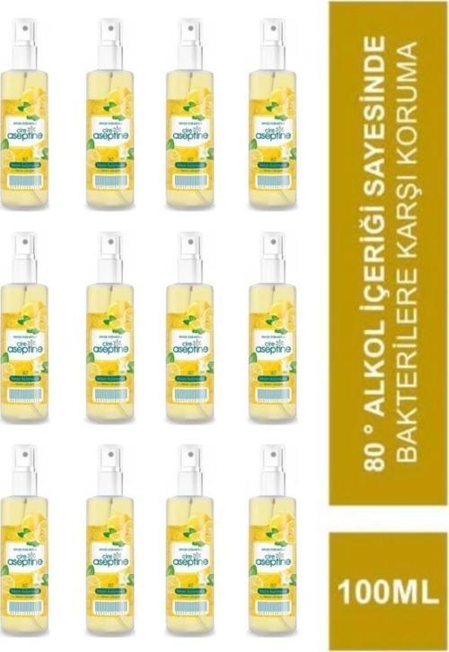 12 Adet Limon Kolonyası 100 ml Sprey