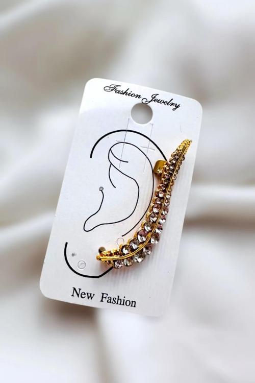 TÜY FULL TAŞLI EARCUFF KÜPE SOL KULAK 5 CM.