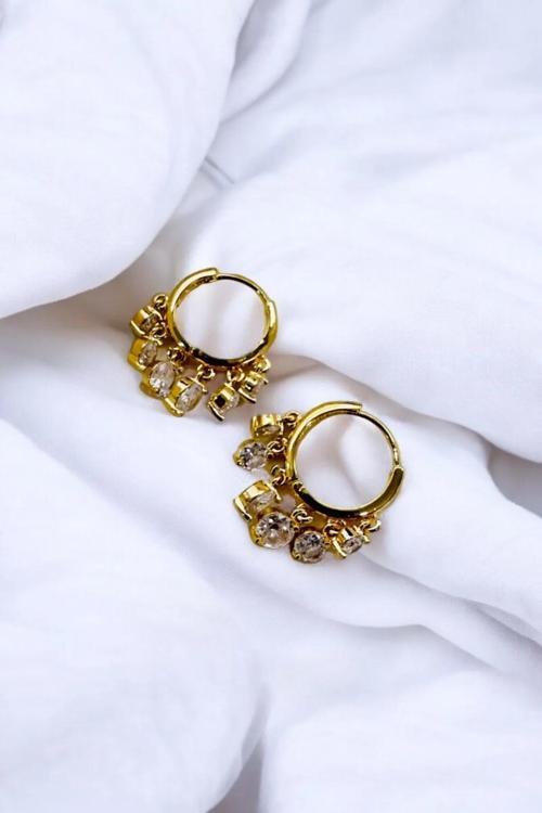 ZİRKON YUVARLAK TAŞLI SALLANTILI SHAKİRA KÜPE