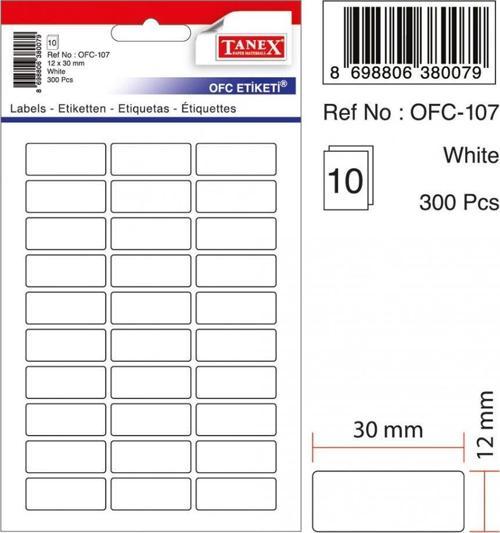300'lü Beya Etiket 12x30mm