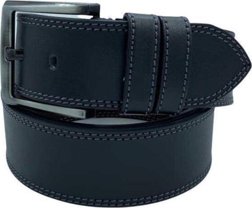 4.5 Cm. Spor Suni Deri Çift Dikişli Model Kemer Siyah
