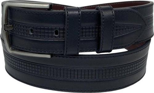 4.5 Cm. Spor Suni Deri Desenli Ve Dikişli Model Erkek Kemer Siyah