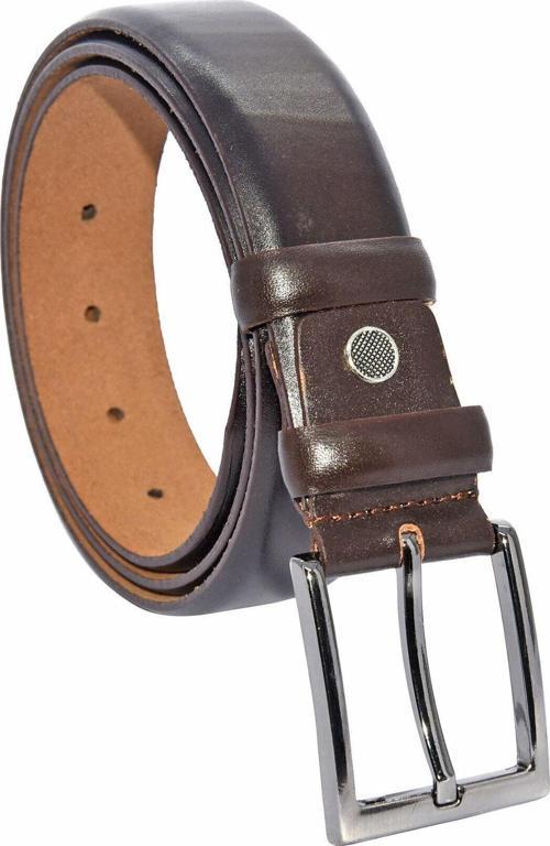 * 3.5 Cm. Klasik Hakiki Deri Düz Renk Kemer Koyu Kahve