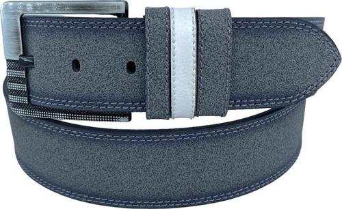 4.5 Cm. Spor Suni Deri Dikişli Erkek Kemer Gri