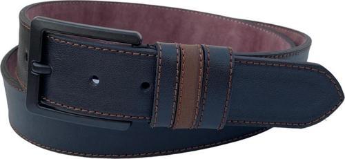 Siyah Suni Deri Dikişli 4 Cm.lik Spor Kemer - 7000-109-22y