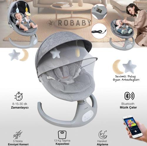 Robaby Otomatik Sallanan Ana Kucağı Elektrikli Ana Kucağı Sallanan Bebek Ana Kucağı Otomatik Ana Kucağı