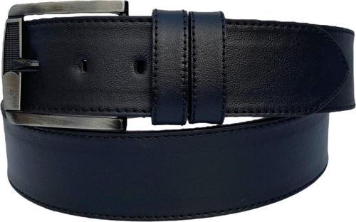 4.5 cm. Spor Suni Deri Kenarları Dikişli Düz Model Erkek Kemer Siyah