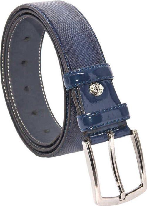 Lacivert Rugan Suni Deri Desenli 3.5 Cm.lik Klasik Kemer - 8005-80