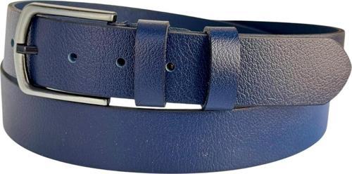 Battal Boy Hakiki Deri 4 cm. Tokalı Düz Model Spor Erkek Kemer Lacivert