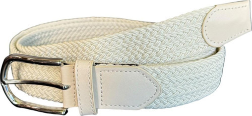 Beyaz Elastik Esnek Unisex Örgü Kemer - 8500-19