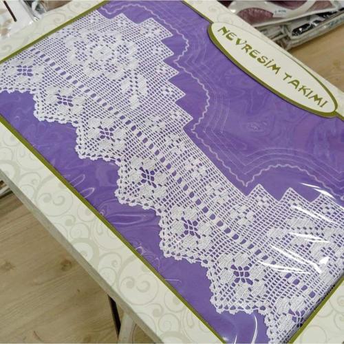 El İşi Dantelli Nevresim Takımı Çarşafı Dantelsiz