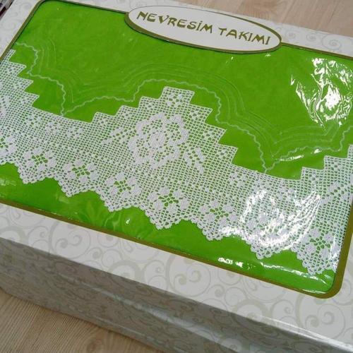 Elişi Dantelli Nevresim Takımı Çarşafı Dantelsiz