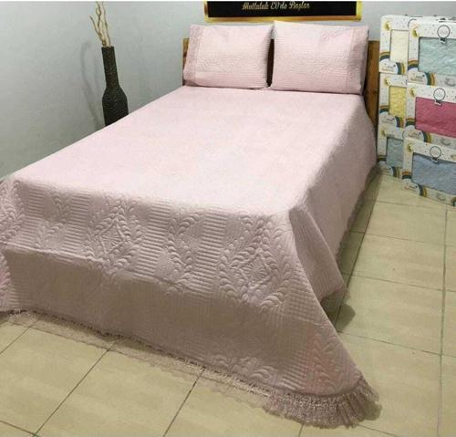 Linda Yatak Örtüsü 6 Parça Pudra