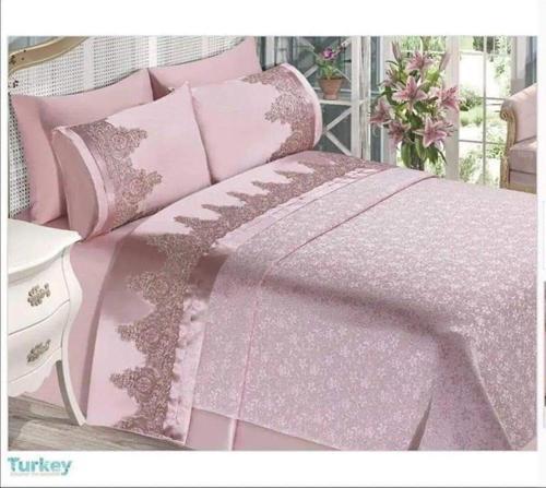 Gül Bahçe Fransız Dantelli Pike Takımı 6 Parça
