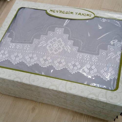 El İşi Dantel Nevresim Takımı Çarşafı Dantelsiz